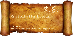 Kratochvila Evelin névjegykártya