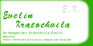 evelin kratochvila business card